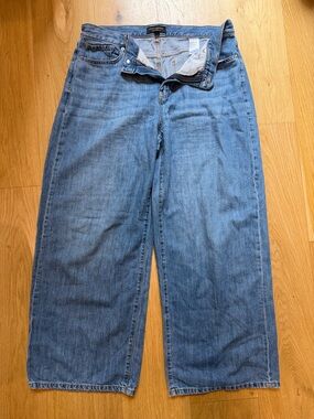 Banana Republic Light Wash Curvy Wide Leg Jeans Size 32/14